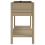 vidaXL Lit surélevé de jardin marron clair 110x45x79 cm polypropylène