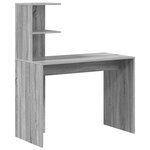vidaXL Bureau avec rangement Gris Sonoma Bois d'ingénierie