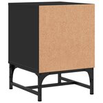 vidaXL Tables de chevet avec portes en verre 2 Pièces noir 35x37x50 cm