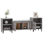 vidaXL Meuble TV Sonoma gris 160x35x55 cm Bois d'ingénierie