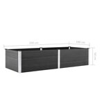 vidaXL Lit surélevé de jardin 250x100x54 cm WPC Gris