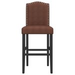 vidaXL Chaises de bar lot de 2 bois massif d'hévéa et tissu