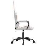 vidaXL Chaise de jeu Blanc et rose Similicuir