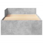vidaXL Cadre de lit gris béton 100x200 cm bois d'ingénierie