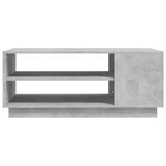 vidaXL Table basse gris béton 102x55x43 cm bois d'ingénierie