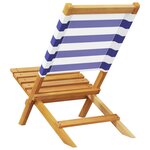 vidaXL Chaises de jardin pliantes lot de 6 tissu et bois massif
