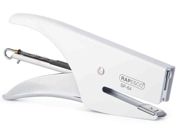 Pince agrafeuse SP-64 (6/4 & 21/4 mm) chrome/blanc RAPESCO
