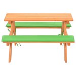 Table de pique-nique pour enfants avec bancs 89 x 79 x 50 cm sapin 02_0018690