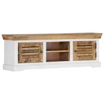 vidaXL Meuble TV 118 x 30 x 40 cm Bois de manguier massif