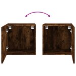 vidaXL Meuble TV mural chêne fumé 40 5x30x40 cm bois d'ingénierie