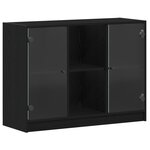Buffet vidaXL Chêne Noir 102x37x75 5 cm Bois Aggloméré