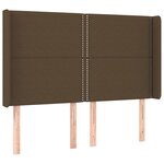 vidaXL Sommier à lattes de lit matelas et LED Marron foncé 140x190 cm