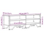 vidaXL Meuble TV chêne marron 122x34x41 cm bois d'ingénierie