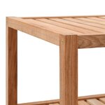 vidaXL Étagère de salle de bain Bois de noyer massif 65x40x55 cm