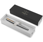 PARKER Jotter Stylo plume  acier  plume moyenne  encre bleue  Coffret cadeau