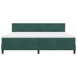 Lit box spring vidaXL avec matelas et LED vert foncé 200x200 cm en velours