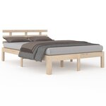 vidaXL Cadre de lit bois massif 135x190 cm double