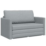 vidaXL Canapé-lit au sol 2-en-1 gris clair 124x71x78 cm en tissu