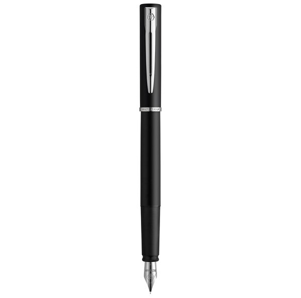 Waterman graduate allure stylo plume   laque noire satinée  plume fine  cartouche encre bleu  coffret cadeau