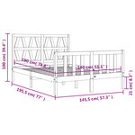 vidaXL Cadre de lit sans matelas 140x190 cm bois de pin massif