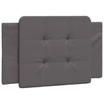 vidaXL Lit avec matelas gris 90x190 cm similicuir