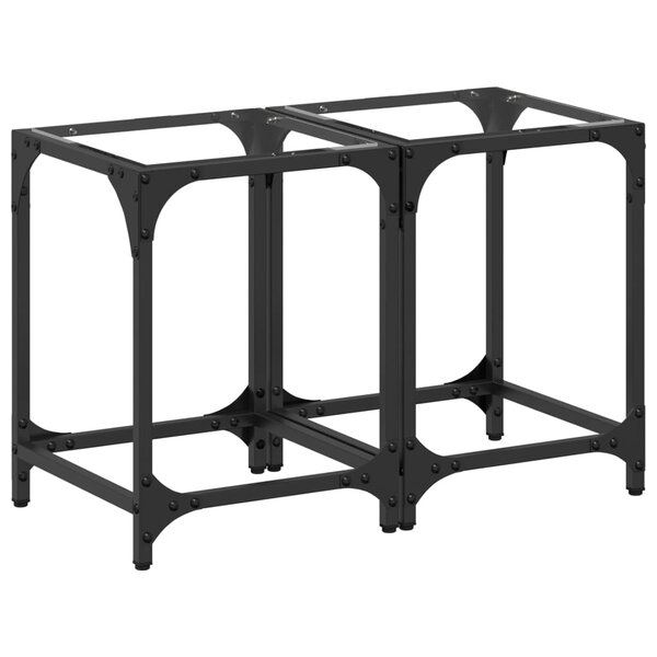 vidaXL Tables basses avec dessus en verre transparent 2 Pièces acier