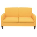 vidaXL Ensemble de canapés 2 Pièces Tissu Jaune