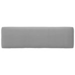 vidaXL Canapé central palette de jardin Gris Bois de pin imprégné