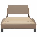 vidaXL Cadre de lit sans matelas cappuccino 100x200 cm similicuir