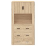 vidaXL Buffet haut Chêne sonoma Bois d'ingénierie