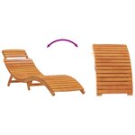 vidaXL Ensemble de 3 transats avec table d'appoint en bois d'acacia massif