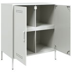 vidaXL Buffet blanc 68x39x79 cm acier