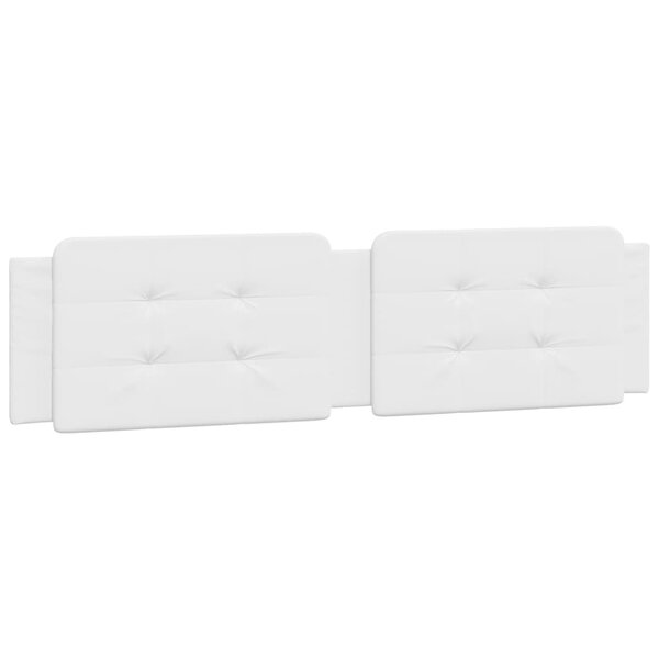 vidaXL Coussin de tête de lit blanc 200 cm similicuir
