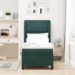 BSE Box Spring avec matelas vert foncé 80x200 cm en velours