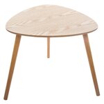 Lot de 3 tables basses - Décor frene - L 59,5 x P 59,5 x H 51 cm - MILEO