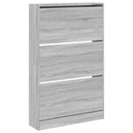 vidaXL Meuble à chaussures sonoma gris 80x21x125 5cm bois d'ingénierie