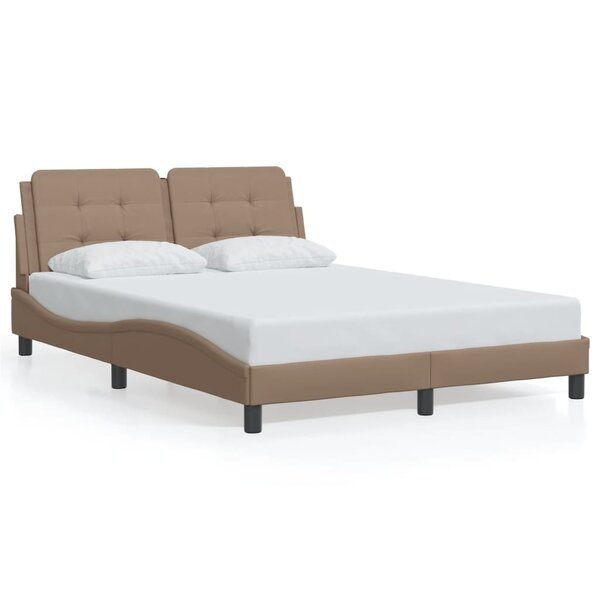 VidaXL Cadre de lit sans matelas cappuccino 140x200 cm similicuir