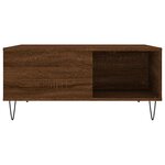vidaXL Table basse chêne marron 80x80x36 5 cm bois d'ingénierie