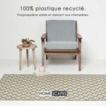 Tapis extérieur terrasse réversible - Tapis de jardin imperméable et résistant UV - May - Gris - 75x200 cm - HOMESCAPES