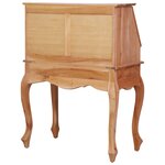 Bureau table poste de travail meuble d'ordinateur informatique étude secrétaire 78 x 42 x 103 cm bois d'acajou massif brun 02_0023934