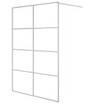vidaXL Paroi de douche Argenté 140x195 cm Verre ESG transparent