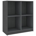 vidaXL Buffet Gris 70x33x76 cm Bois massif de pin