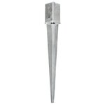 vidaXL Piquets au sol 12 Pièces Argenté 8x8x76 cm Acier galvanisé