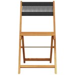 vidaXL Chaises de jardin pliantes lot de 4 noir bois d'acacia massif