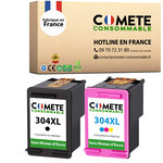 Cartouche 304XL 2 pack  Compatibles sans affichage du niveau d'encre Comete, Entreprise Française