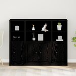 Buffet vidaXL en Chêne Noir 132x35 5x103 5 cm en Bois d'Ingénierie