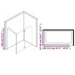 vidaXL Cabine de douche pliante ESG 120x68x130 cm