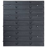 vidaXL Kit de bacs de stockage avec panneaux muraux 96 Pièces Bleu