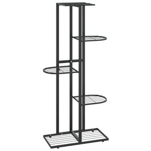 vidaXL Support pour plantes 5 niveaux 43x22x98 cm Noir Métal
