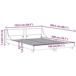 vidaXL Cadre de lit sans matelas 140x200 cm bois massif de pin